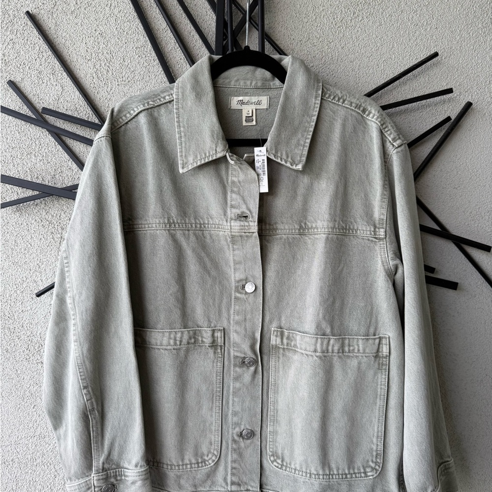 Gray/Green Denim Jacket